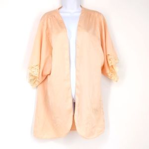 VTG Victoria’s Secret Gold Label Shiny Satin Sissy Short Robe One Size Fits Most